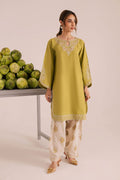 Style-BU 1206 Lime Green Embroidered 2 pc Unstitched Lawn Dress