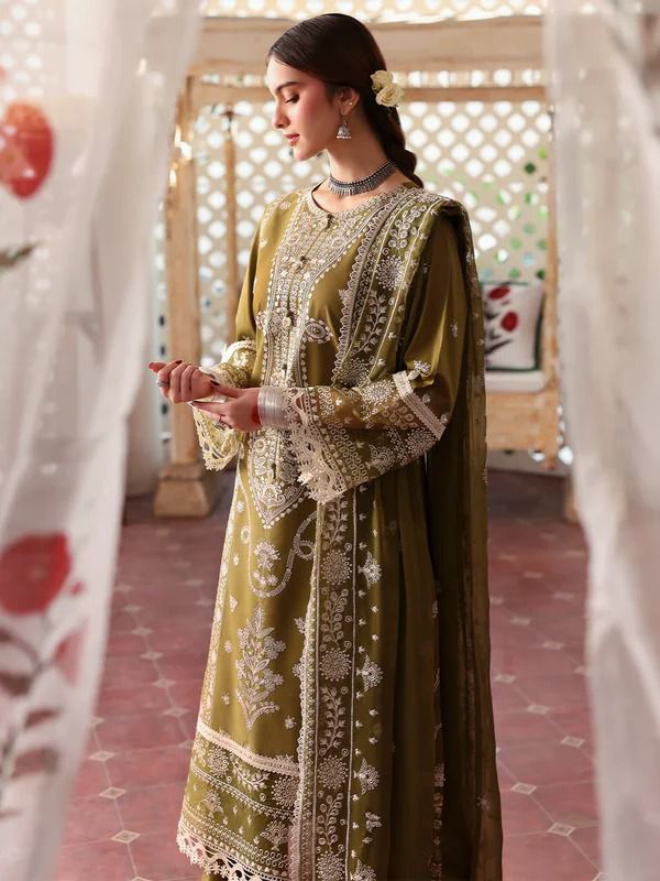 Style-FF 1112 Embroidered 3 pc Unstitched Lawn Dress