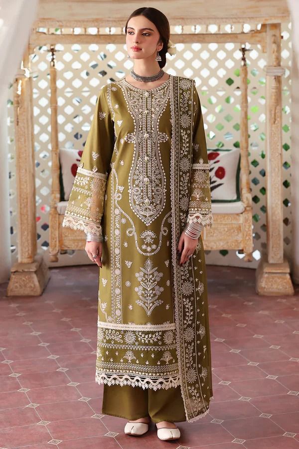 Style-FF 1112 Embroidered 3 pc Unstitched Lawn Dress