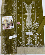Style-FF 1112 Embroidered 3 pc Unstitched Lawn Dress