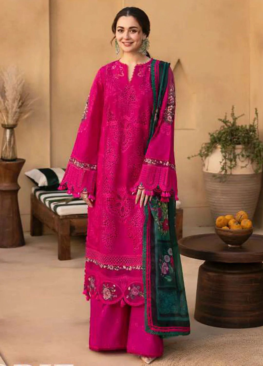 Style-FF 1113 Embroided 3 pc with Digital Printed Dupatah