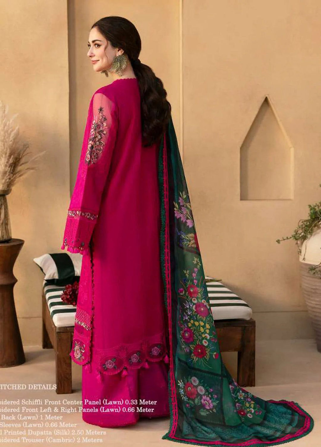 Style-FF 1113 Embroided 3 pc with Digital Printed Dupatah