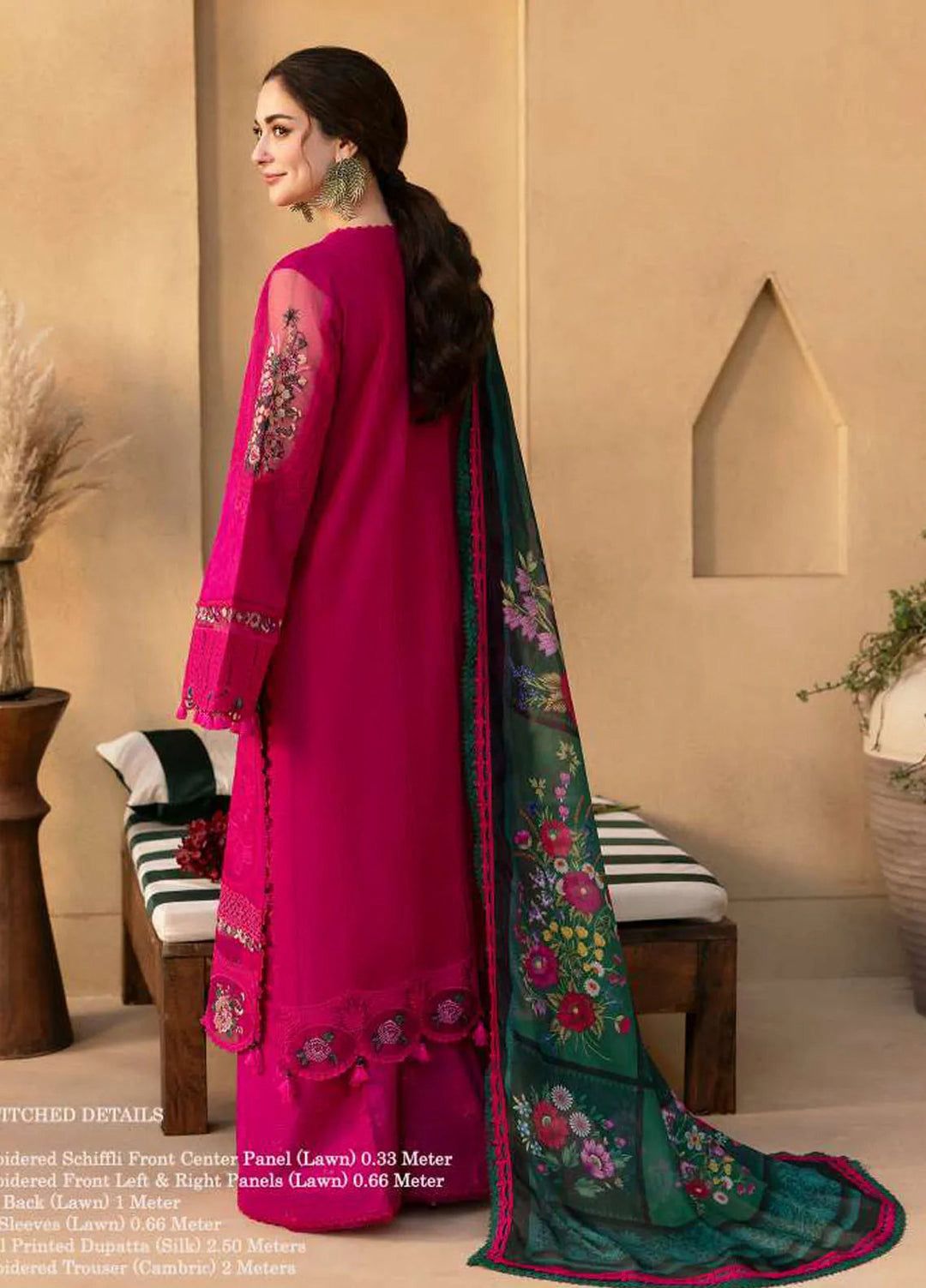Style-FF 1113 Embroided 3 pc with Digital Printed Dupatah