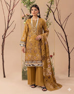 Style-FF 1115 Embroidered 3 pc Unstitched Lawn Dress