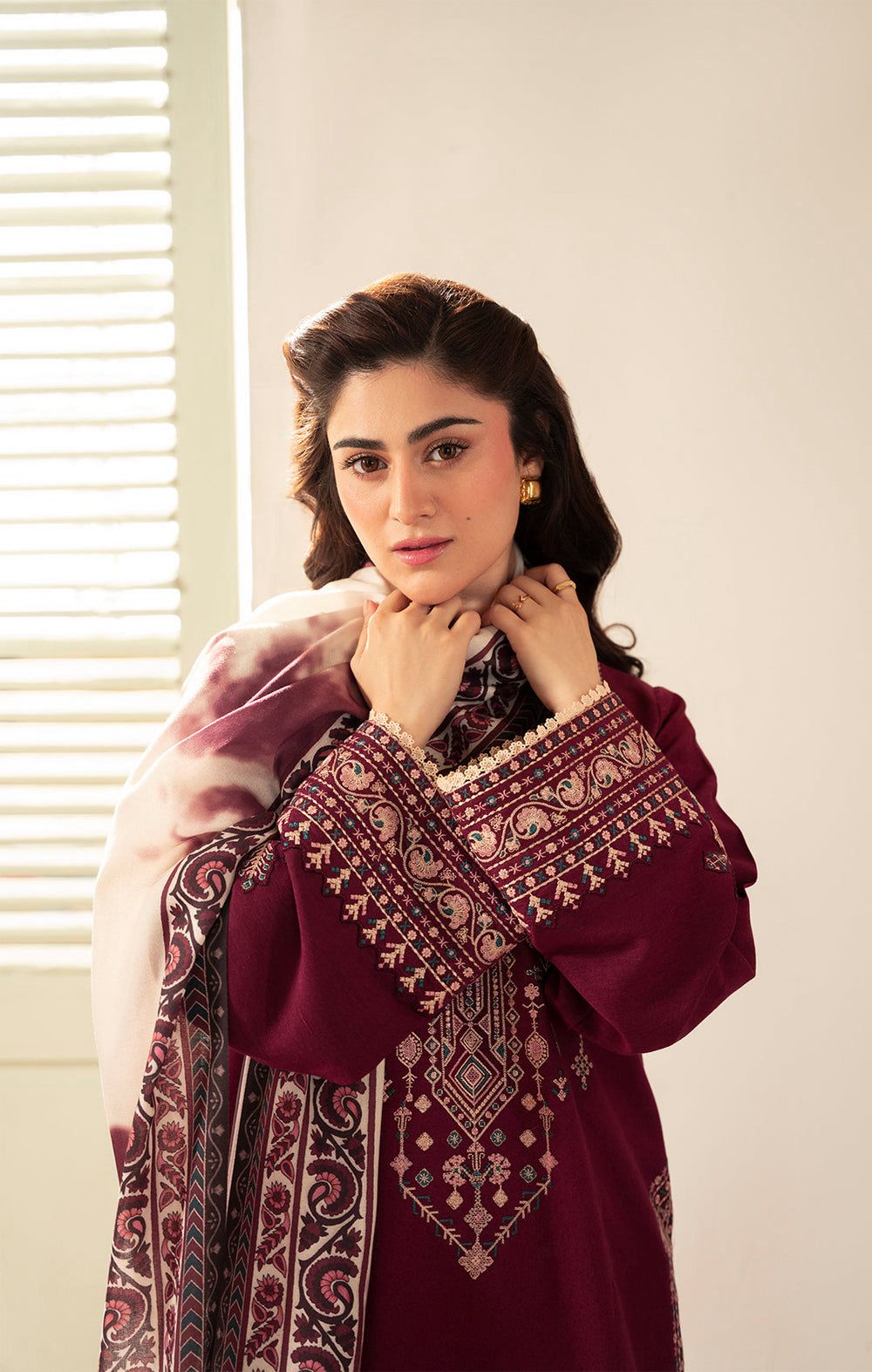 Style-FF 1120 Embroidered 3 pc Unstitched Lawn Dress
