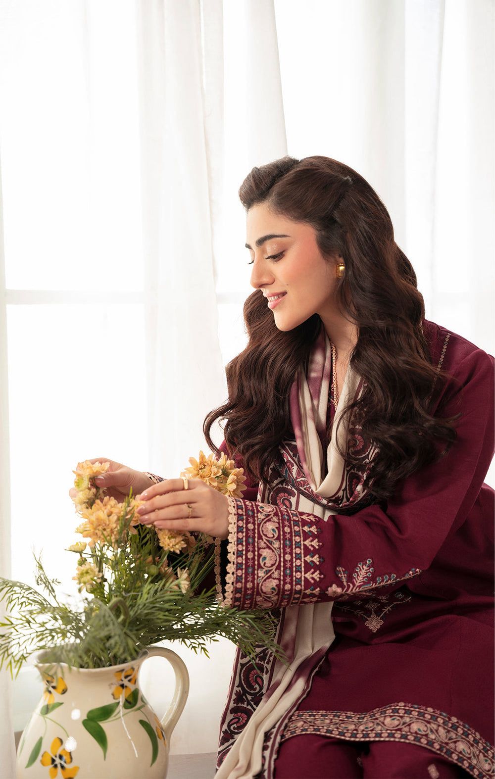 Style-FF 1120 Embroidered 3 pc Unstitched Lawn Dress