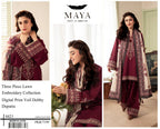 Style-FF 1120 Embroidered 3 pc Unstitched Lawn Dress