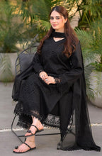 Style-BU 1201 Black Embroidered 3 pc Unstitched Lawn Dress