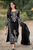 Style-BU 1203 Embroidered 3 pc Unstitched Lawn Dress