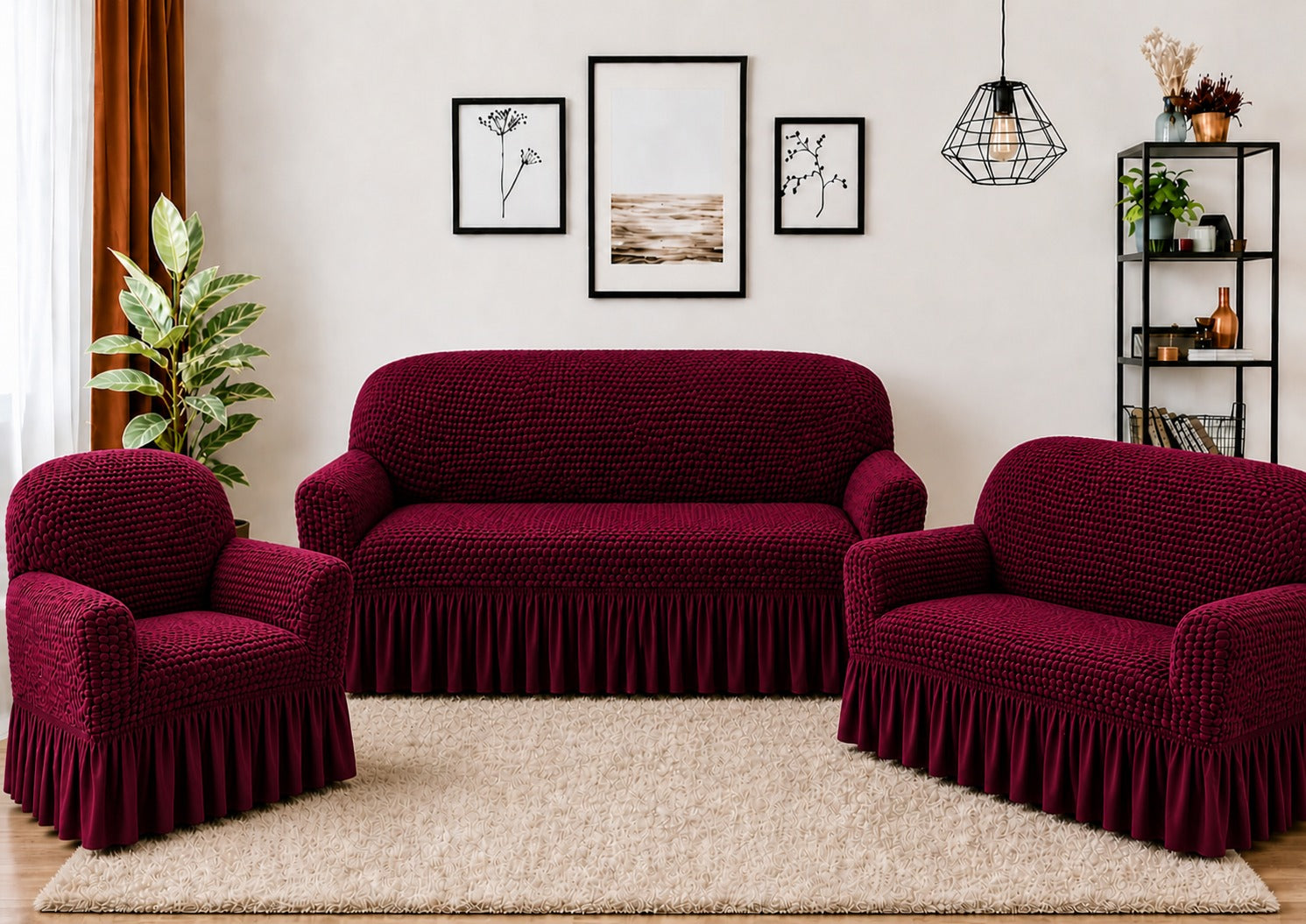 Bubble Turkish Style 6 SEATER Sofa Cover