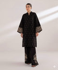 Style-NF 1308Black & Red Embroidered 2 pc Unstitched Lawn Dress