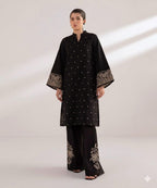Style-NF 1308Black & Red Embroidered 2 pc Unstitched Lawn Dress
