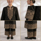 Style-NF 1308Black & Red Embroidered 2 pc Unstitched Lawn Dress