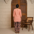 Style-FF 1127 Peach Pink Embroidered 2 pc Unstitched Lawn Dress