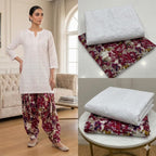 Style-FF 1130 Supper White Embroidered 2 pc Unstitched Lawn Dress