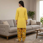 Style-FF 1132 Lemon Yellow Embroidered 2 pc Unstitched Lawn Dress