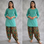 Style-FF 1133 Aqua Embroidered 2 pc Unstitched Lawn Dress
