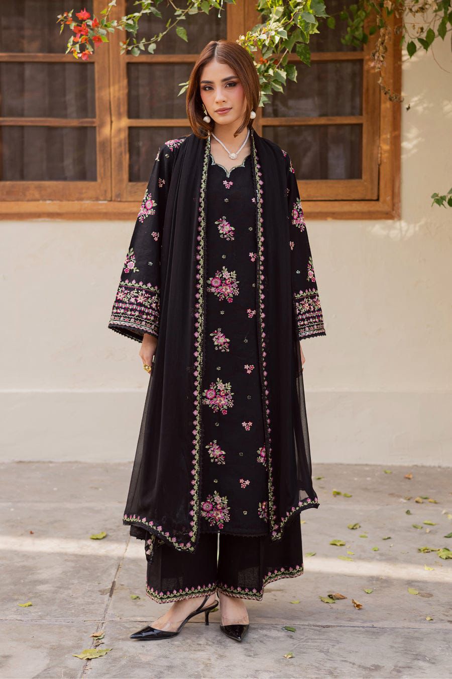 Style-NF 1311 Embroidered 3 pc Unstitched Lawn Dress