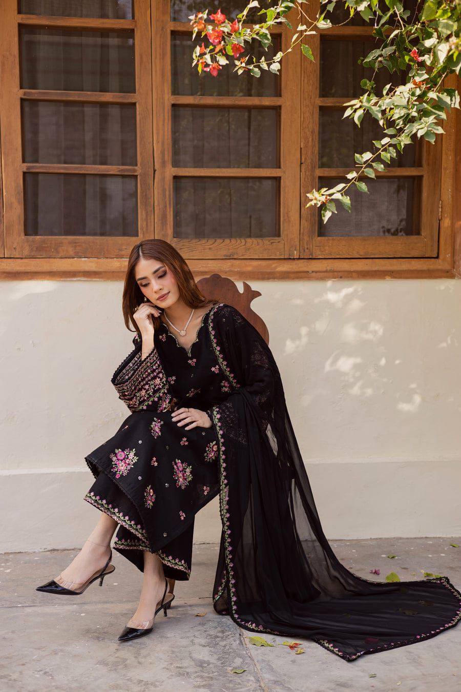 Style-NF 1311 Embroidered 3 pc Unstitched Lawn Dress