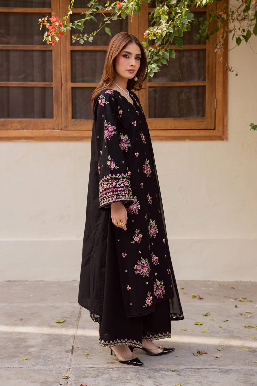 Style-NF 1311 Embroidered 3 pc Unstitched Lawn Dress