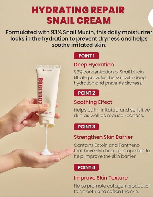 K-Secret Seoul 1988 Snail Mucin Cream – Hydrating & Repair Face Cream