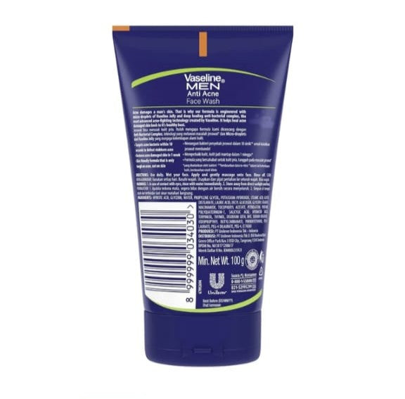 Vaseline Men Anti-Acne Face Wash 50GM – Oil Control & Deep Cleansing