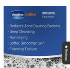Vaseline Men Anti-Acne Face Wash 50GM – Oil Control & Deep Cleansing