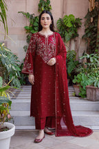 Style-FF 1102 Embroidered 3 pc Unstitched Lawn Dress