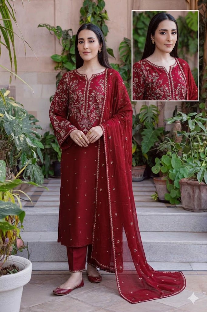 Style-FF 1102 Embroidered 3 pc Unstitched Lawn Dress