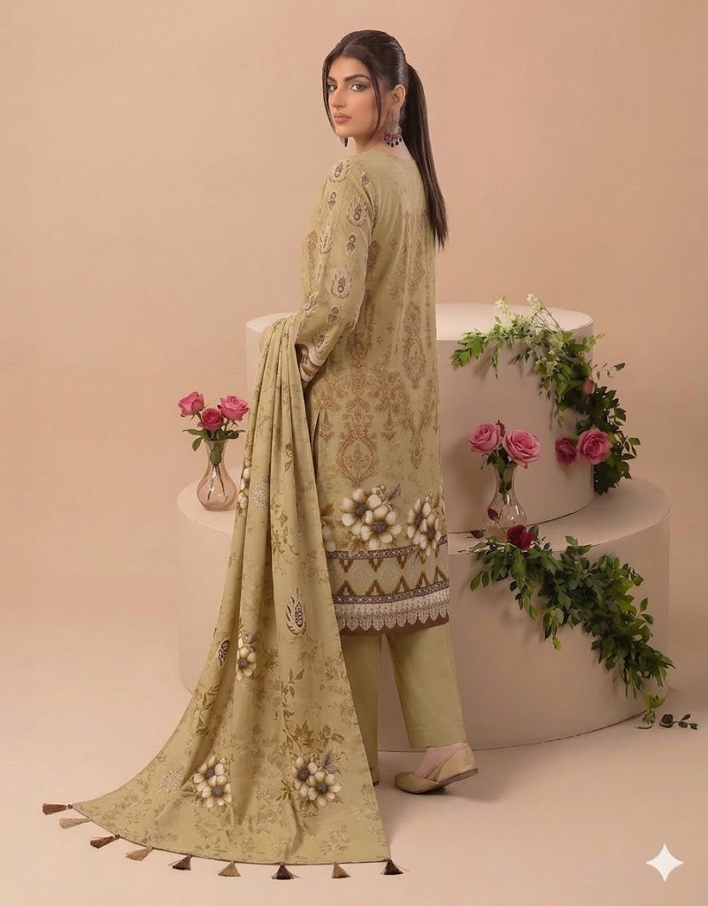 Style-FF 1118 Embroidered 3 pc Unstitched Lawn Dress