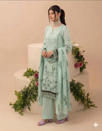 Style-FF 1117 Embroidered 3 pc Unstitched Lawn Dress