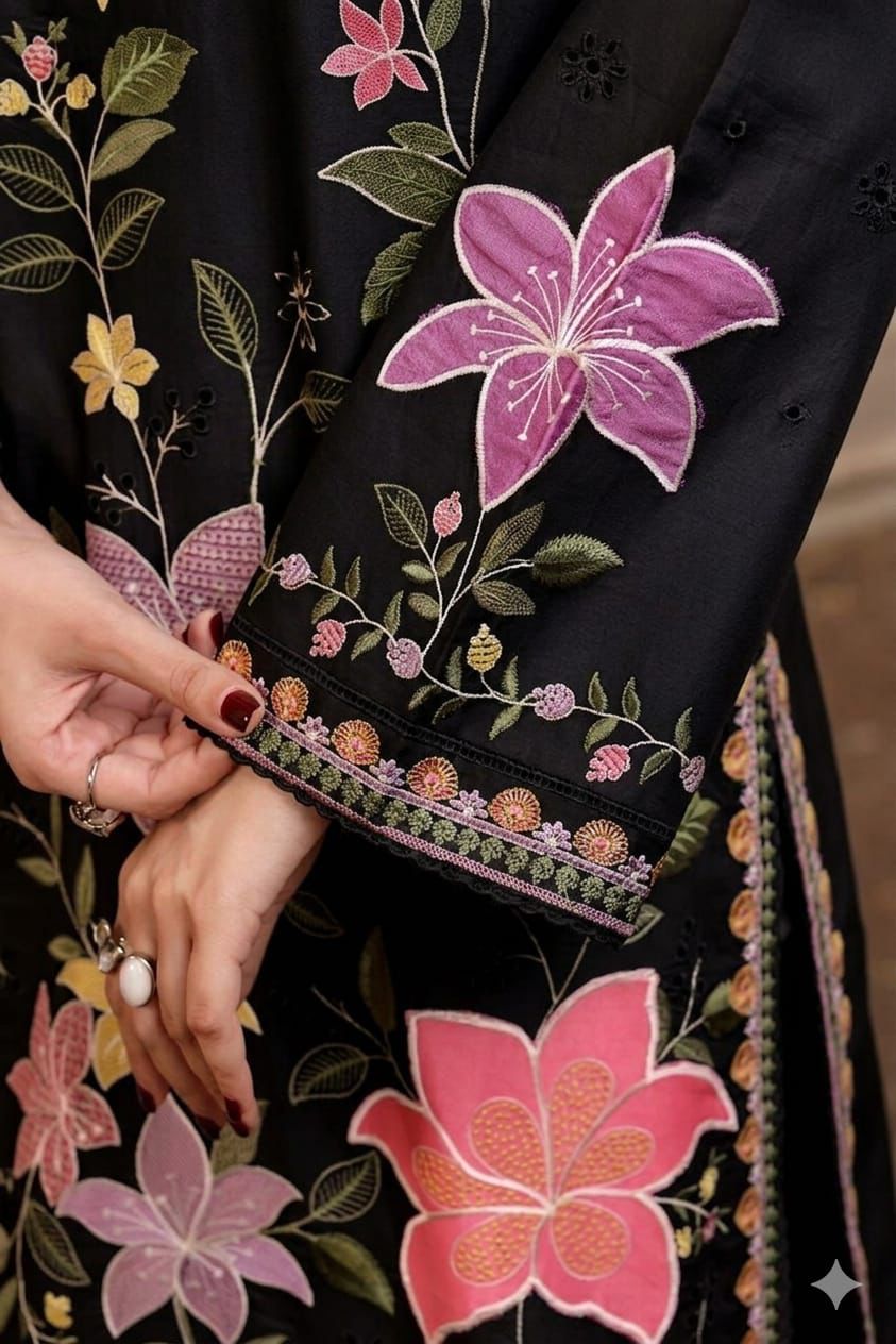 Style-NF 1301 Embroidered 3 pc Unstitched Lawn Dress