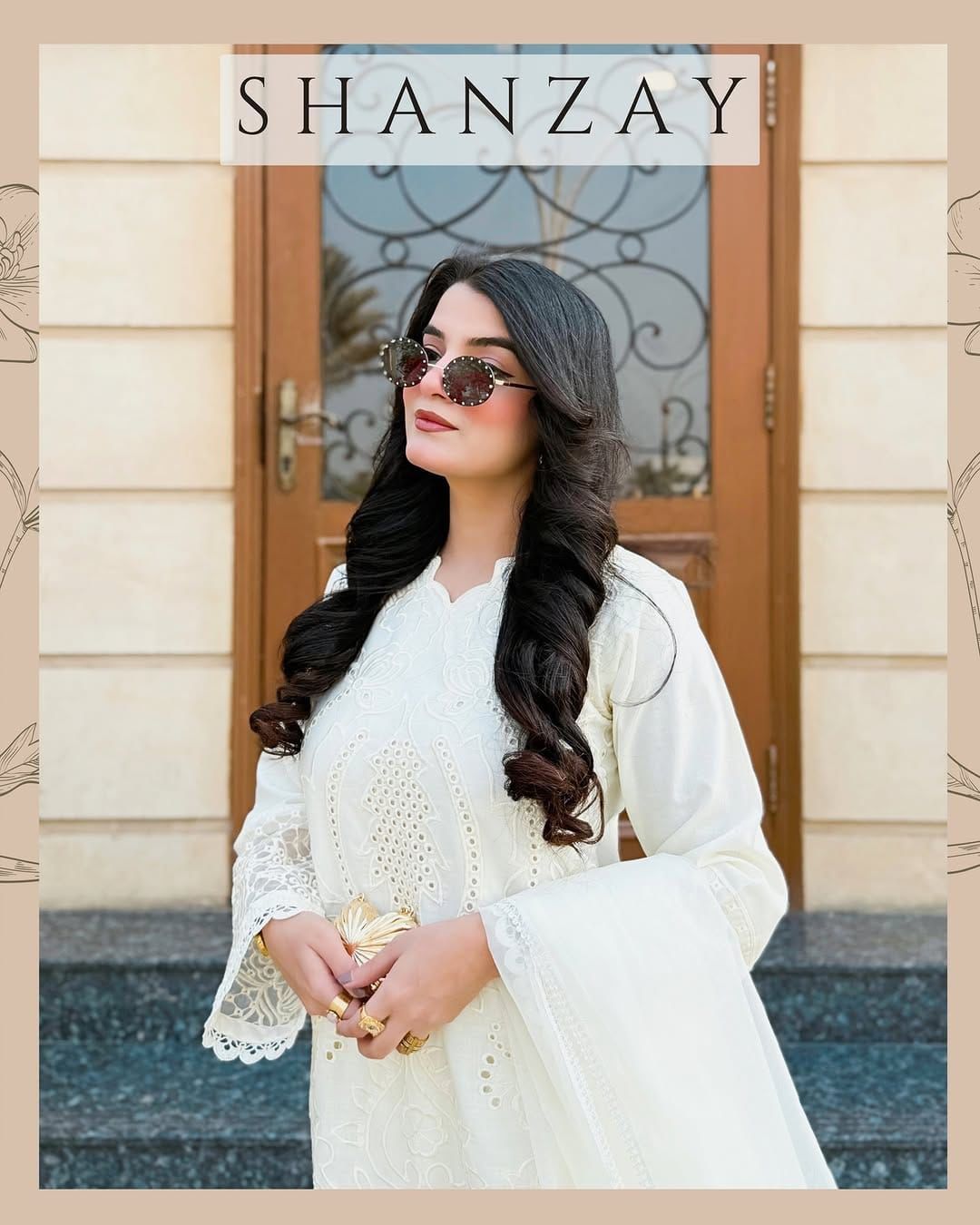 Style-NF 1303 Soft Cream Embroidered 3 pc Unstitched Lawn Dress