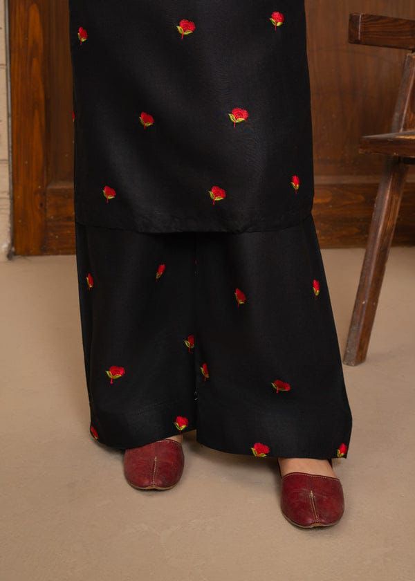 Style-NF 1305 Jut Black Embroidered 2 pc Unstitched Lawn Dress