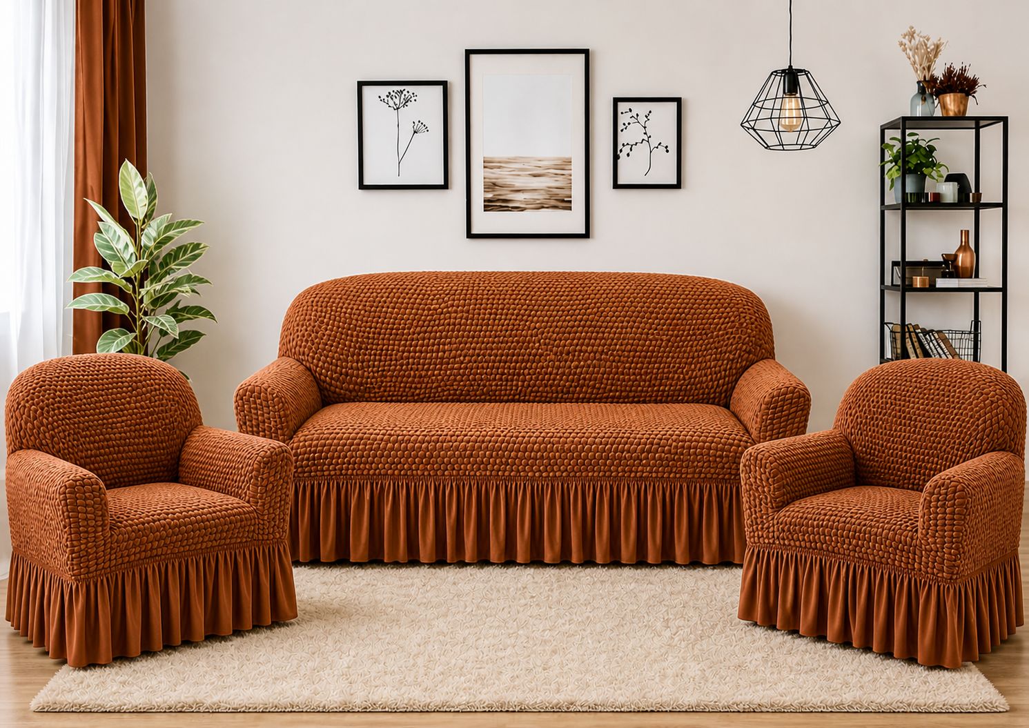 Bubble Turkish Style 5 SEATER Sofa Cover