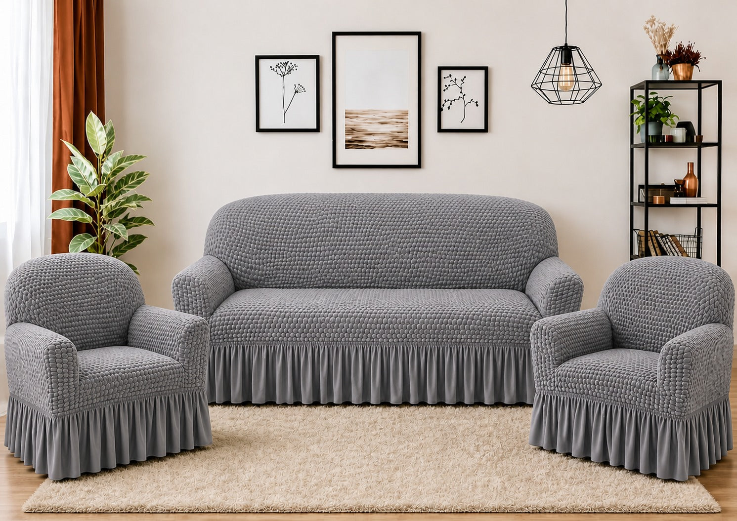 Bubble Turkish Style 5 SEATER Sofa Cover