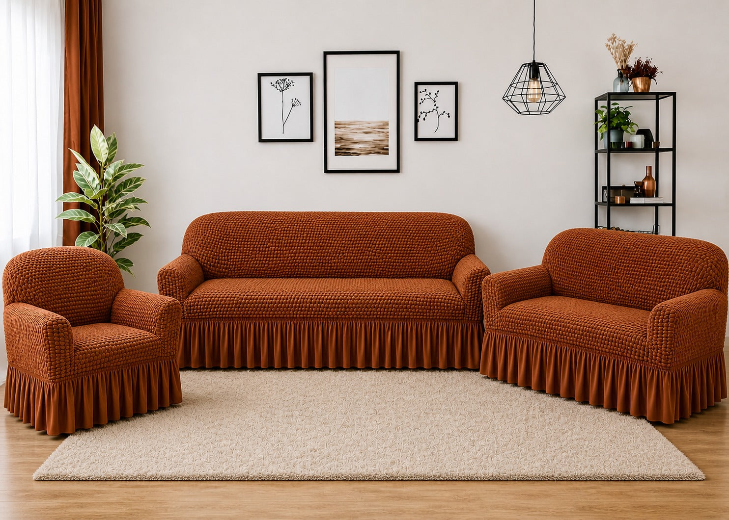 Bubble Turkish Style 6 SEATER Sofa Cover