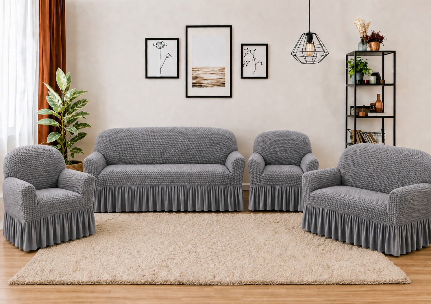 Bubble Turkish Style 7 SEATER Sofa Cover